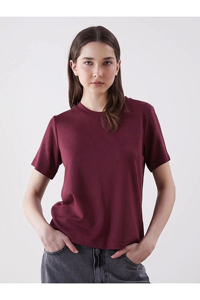 LC Waikiki Lc waiki vision black bicycle collar women's t-shirt