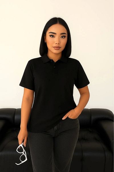 LC Waikiki Lc Waiki Polo Neck Plain Short Sleeve Cotton Women's T-Shirt - Corporate Custom