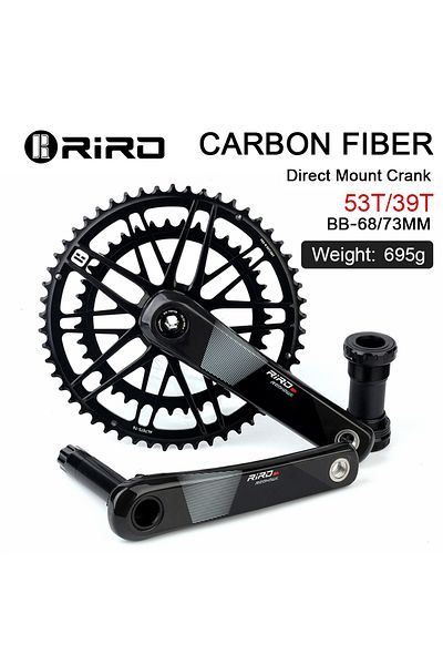 Choice Crank 53-39T BB RIRO Carbon Fiber Crank Road Bike 11/12 Speed 50-34/53-39T Direct Mount Bicycle Cran