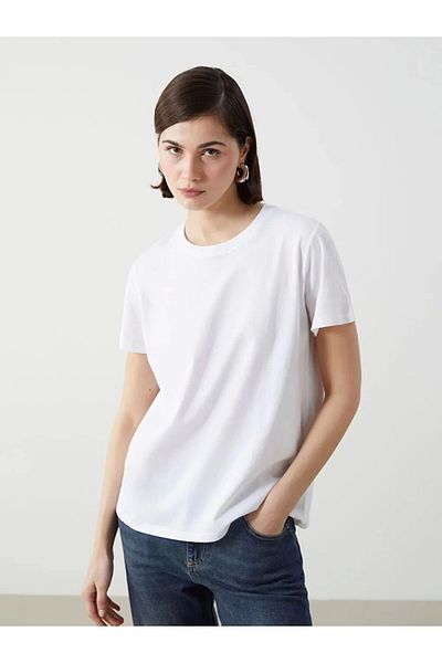 LC Waikiki Lc Waiki Vision White Crew Neck Women's T-Shirt