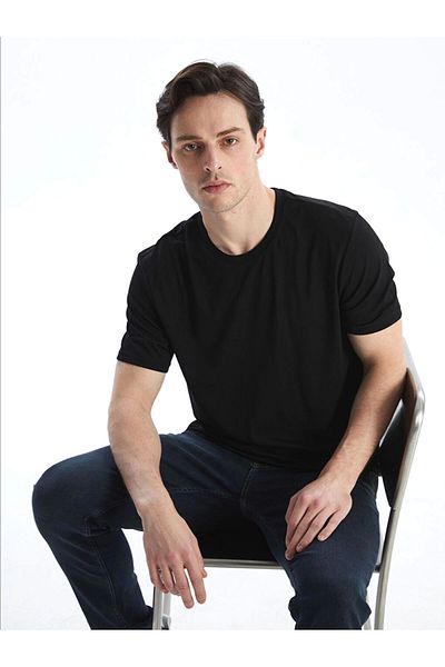 LC Waikiki Lc Waiki Eco Black Crew Neck Short Sleeve Men's T-Shirt