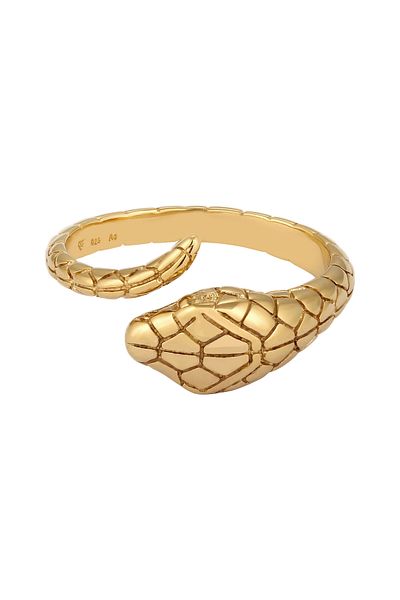 KUZZOI Ring Herren Offen Schlange Kraft Strukturiert in 925 Sterling Silber
