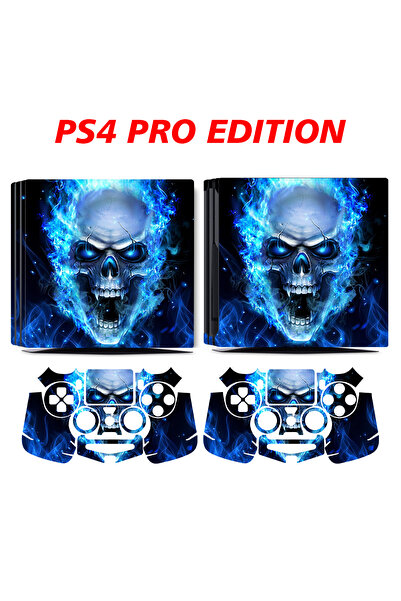 KT Decor Alevli Kuru Kafa Playstation 4 Full Sticker Kaplama Seti