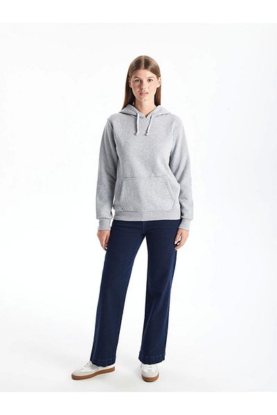 LC Waikiki Lc Waiki Gray Women's Thick Hoodie