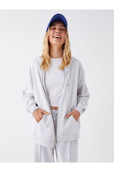 LC Waikiki Lc Waiki Lw - Hooded Oversize Women's Zippered Sweatshirt