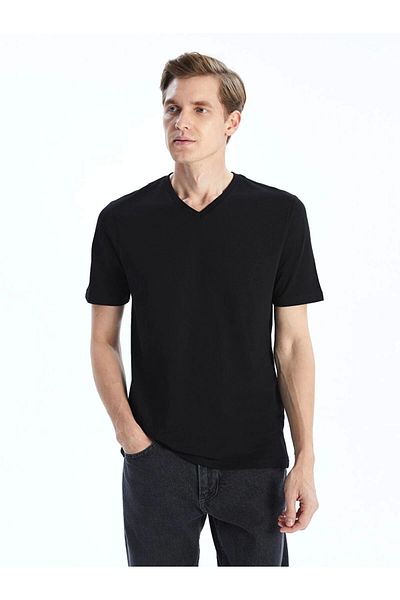 LC Waikiki Lc Waiki New Season V-Neck Short Sleeve Combed Cotton Men's T-Shirt - S50845Z8