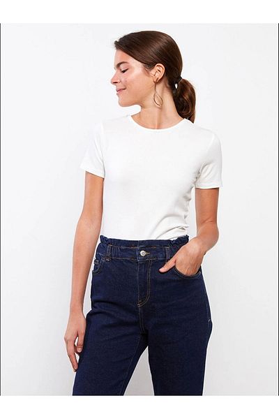 LC Waikiki Lc Waiki Crew Neck Plain Short Sleeve Women's T-Shirt