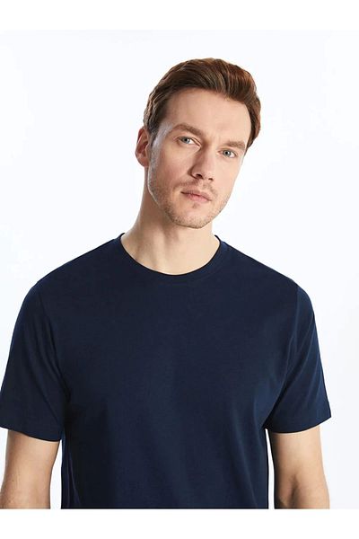 LC Waikiki Lc waiki classic black bicycle collar combed cotton men's t-shirt