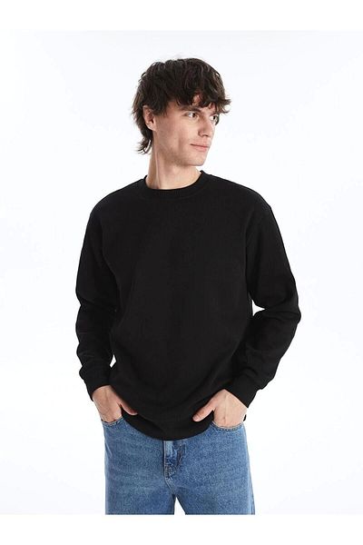 LC Waikiki Lc Waiki Xside Black Crew Neck Long Sleeve Men's Thick Sweatshirt