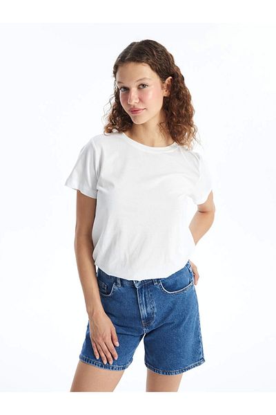 LC Waikiki Lc Waiki Crew Neck Plain Short Sleeve Women's T-Shirt