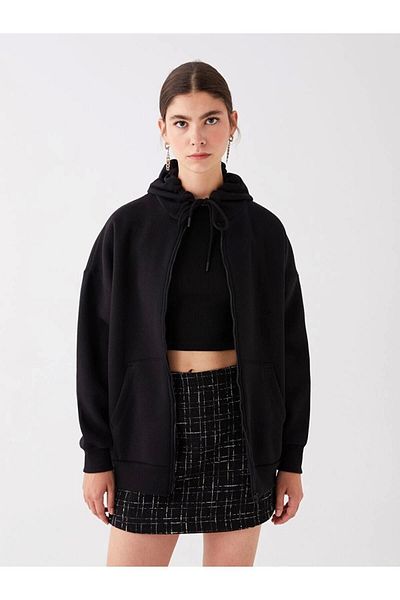 LC Waikiki Lc Waiki Vision Hooded Oversize Women's Zippered Sweatshirt