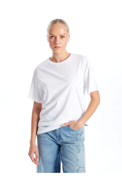 LC Waikiki Lc Waiki Crew Neck Plain Short Sleeve Women's T-Shirt