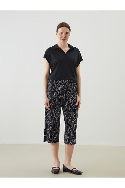 LC Waikiki Grace Mixed Floral Women's Capri with Elastic Waist