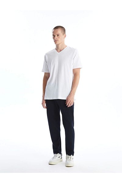 LC Waikiki Lc Waiki V-Neck Short Sleeve Combed Cotton Men's T-Shirt