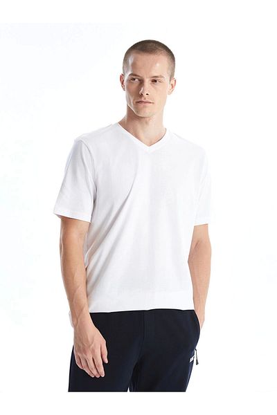 LC Waikiki Lc Waiki V-Neck Short Sleeve Combed Cotton Men's T-Shirt