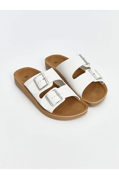 LC Waikiki Sari Double Striped Women's Slippers