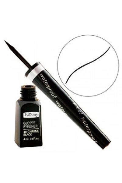 Isadora Glossy Eyeliner Chrome Black 3.7ml – High-Shine Intense Black Liquid ...