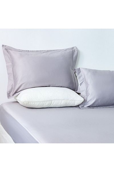 Danube Home طقم ملاءات سرير سيرين كوين من القطن، 3 قطع، 300 غرزة، 160×200 + 35 سم، 50×75 سم، رمادي | 100% قطن - 300 غرزة