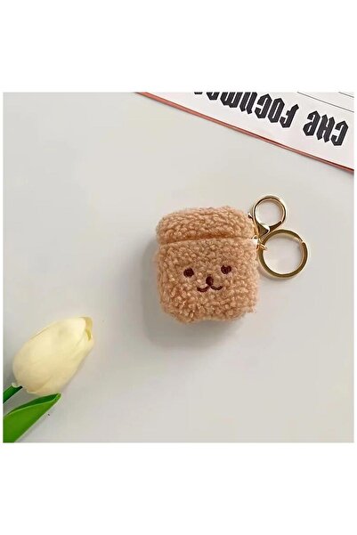 Pro Aksesuar Zb-Ap13 AirPods 1/2 Generation Compatible Plush Detailed Case Brown