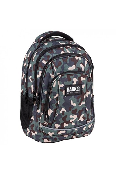 OEM Ergonomická dětská školní aktovka, BackUP, 4 přihrádky, maskáčový vzor PLB4A97