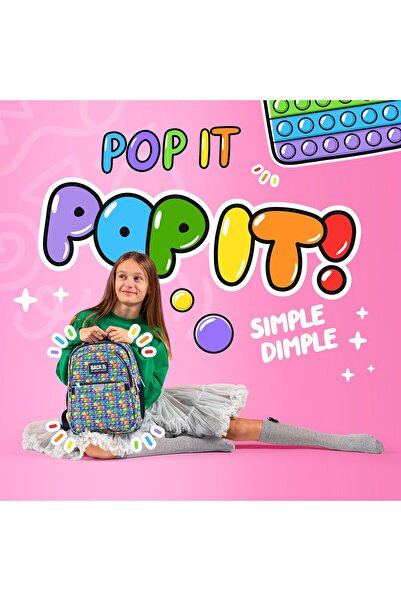 OEM Ergonomic children's school bag, BackUP, 4 compartments, model POP IT PLB5P17