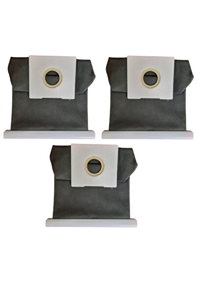 DAO Set 3 saci universali pentru aspirator, material textil lavabil, refolosibil, gri