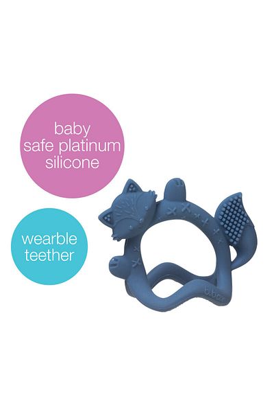 Bbox B.Box Wrist Teether – Lullaby Blue , 3M+, \Soft Silicone Teething Toy For Babies