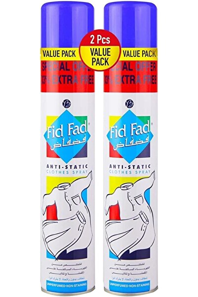 FID FAD بخاخ مزيل الكهرباء الساكنة للملابس - 400 مل، عبوة من قطعتين - أزرق