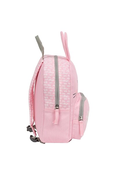 OEM Předškolní batoh, vzor zajíčka, 29x23x9cm, bílý/růžový, PLC11KR