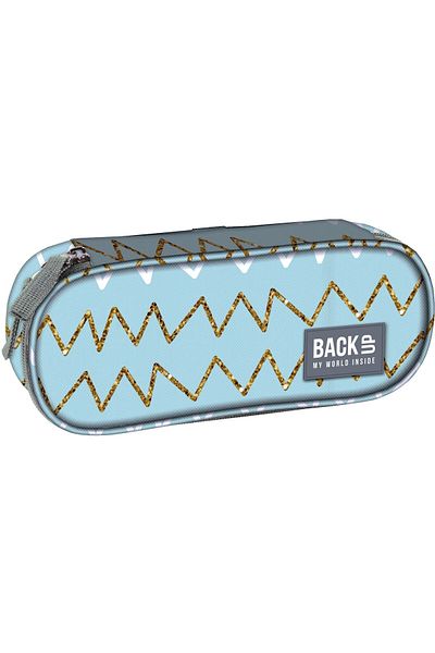 OEM Turquoise gold oval pencil case, PB4A78, BackUp