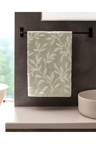 Madame Coco Clarisse Cotton Face Towel - Khaki - 50X80 cm