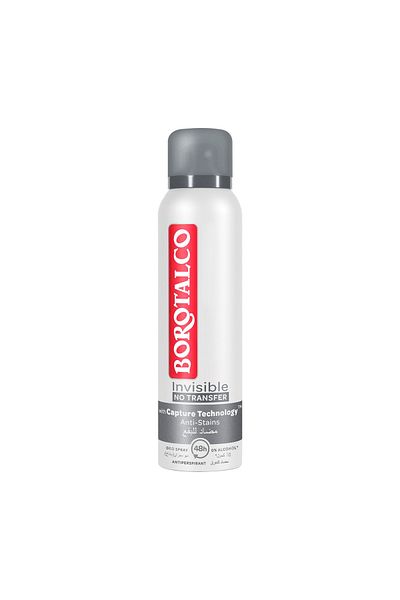 Borotalco 48h Anti-Stains Invisible Deo Spray for Women – 150ml Long-Lasting Freshness