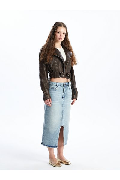 LC Waikiki Standard-Fit-Jeansrock für Damen
