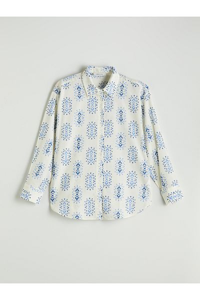 LC Waikiki Cămașă oversize pentru femei cu model