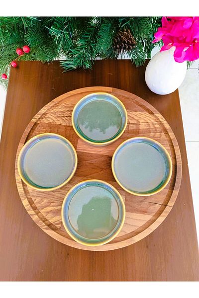 Madame Coco Droit Green 10 cm 4-Piece Bowl