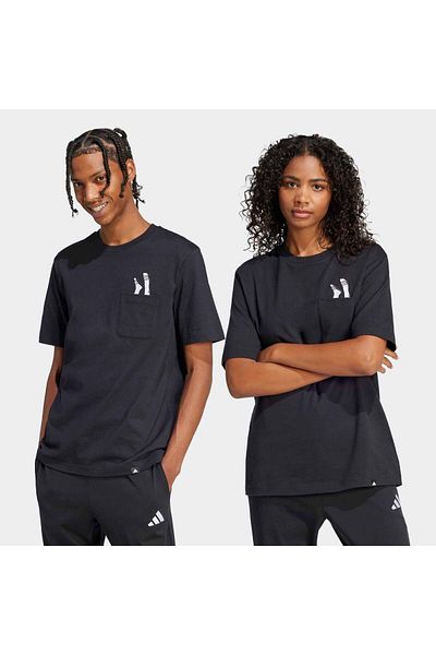 adidas Μαύρο M L SLIDE PKT T - Χαλαρή εφαρμογή