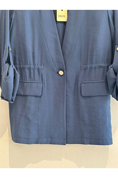 Ekol Jachetă cu șireturi în talie cu buzunar cu clapă