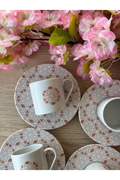 Porland Tamina Desen3 4 Piece Coffee Cup for 2 Persons 90Cc