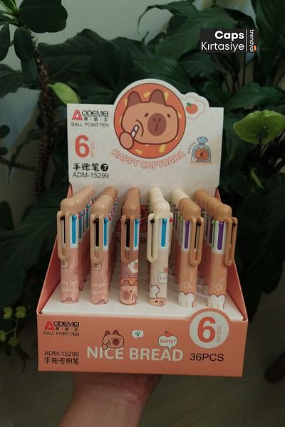 caps anlarınızı paylaştığınız ortağınız 2 Capybara Themed 10 Color Ballpoint Pens – Cute Design, Multicolor Writing Experience