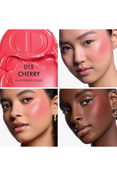 Dior Rosy Glow Blush Stick 015 Cherry – Cherry Red Cream Blush, Hydrating & Radiant Glow – 6g