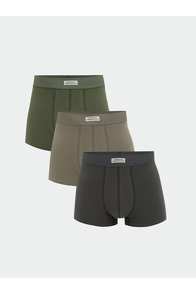 LC Waikiki Standard Fit Cotton Flexible Ανδρικό Boxer 3 τεμαχίων