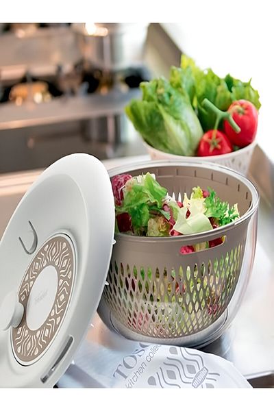 Stefanplast 2-in-1 Spin and Serve Salad Spinner