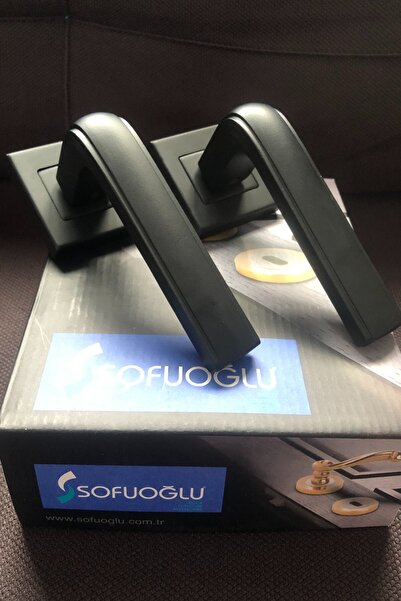 Sofuoğlu Mânerul ușii WC Seyhan din oțel inoxidabil negru mat cu insignă pătrată este pentru uși WC