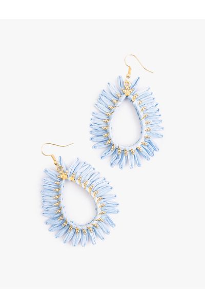 Koton Steel Alloy Dangle Straw Earrings