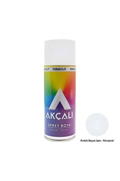 Akçalı Beyaz 301 Alüminyum-ahşap-plastik-demir-metal-sprey Boyama 400 ml