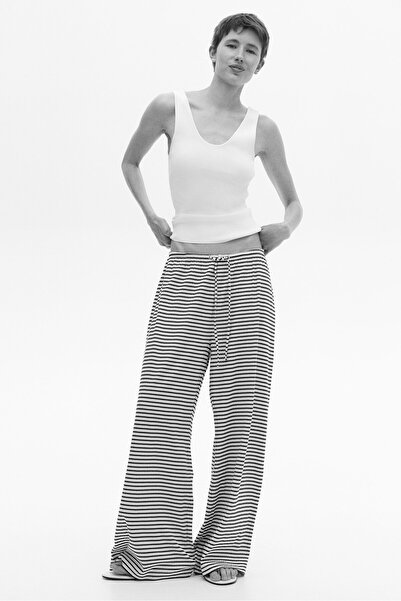 H&M Ribanalı ve Büzgü Bağlı Pantolon
