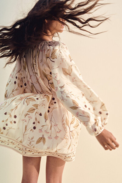 H&M Kuşaklı Oversize Elbise