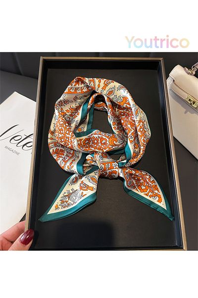 Youtrico Long silk scarves,Headbands,Flowers,Plants,147cm