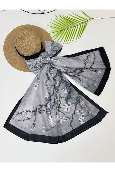 YEDİLALE Flower Patterned Cotton Shawl