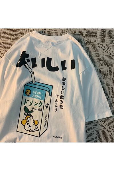 Touz Moda Cat Lemon Juice Unisex T-Shirt